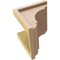 Ekena Millwork 8"W x 8"D x 8"H Wide Bryant Rough Cedar Woodgrain TimberThane Corbel, Primed Tan CORUR08X08X08BRYRCPR - alternate 4